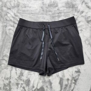 Activ 8 Shorts Womens M Black Stretch Drawstring Pocket Running Athletic Gym